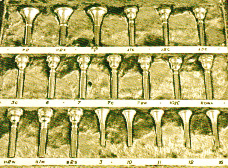 Lignatone Amati-Kraslice trumpet cornet horn mouthpiece display 1963 1964 - Copy.jpg