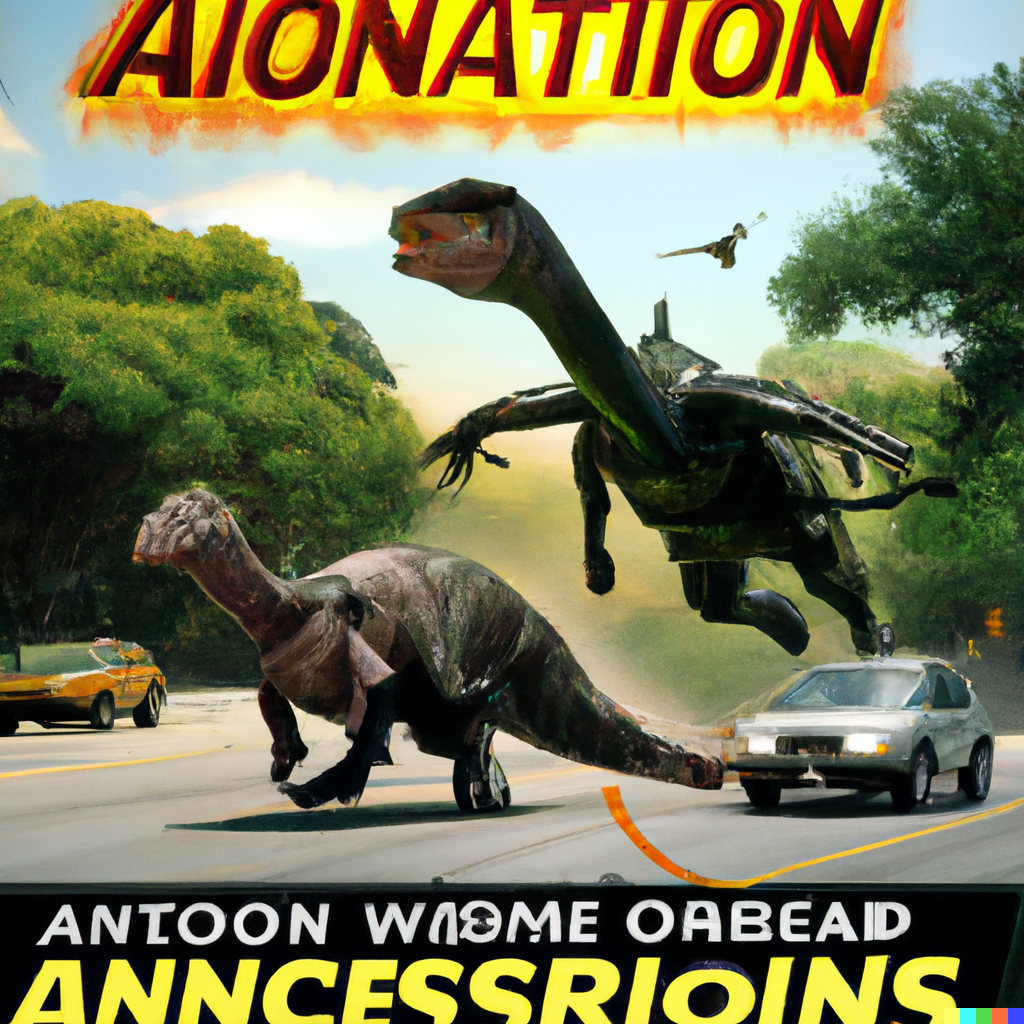 DALL·E 2023-04-15 19.20.44 - An ad for an action movie where Dinosaurs come back to life and terrorize suburban America..png